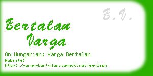 bertalan varga business card